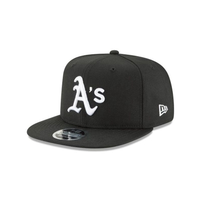 Black Oakland Athletics Hat - New Era MLB High Crown 9FIFTY Snapback Caps USA7205436